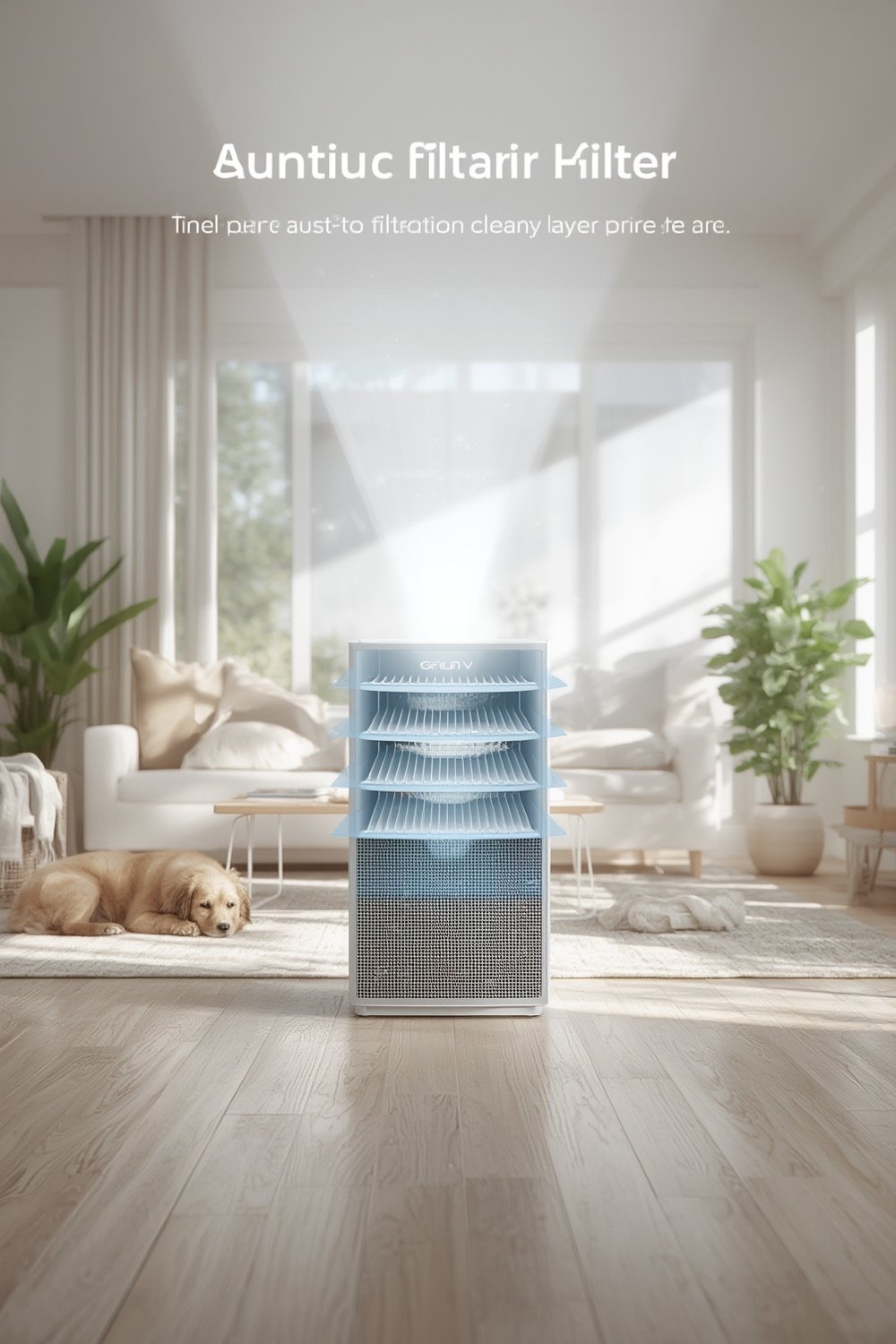 air filter installed in home air purifier