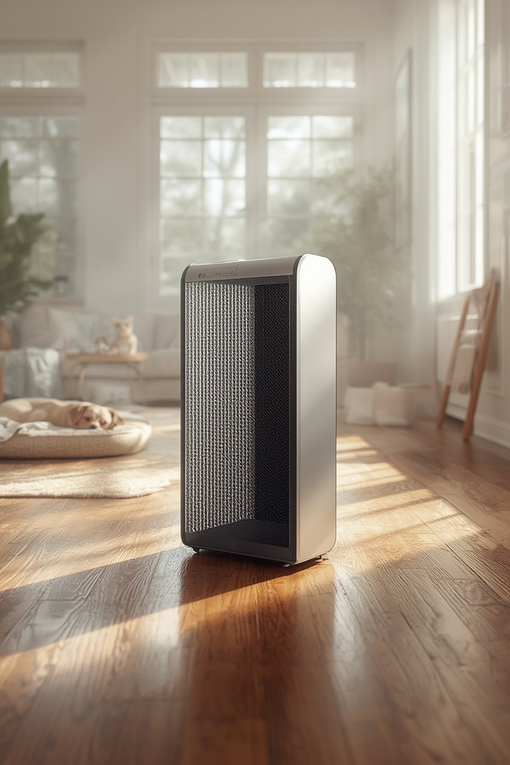 air filter installed in a modern air purifier - LEVOIT Core P350-P Replacement Filter