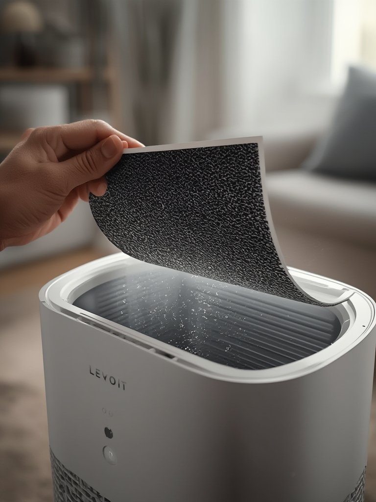 air purifier with genuine LV-PUR131 replacement filter providing peak air quality in home use