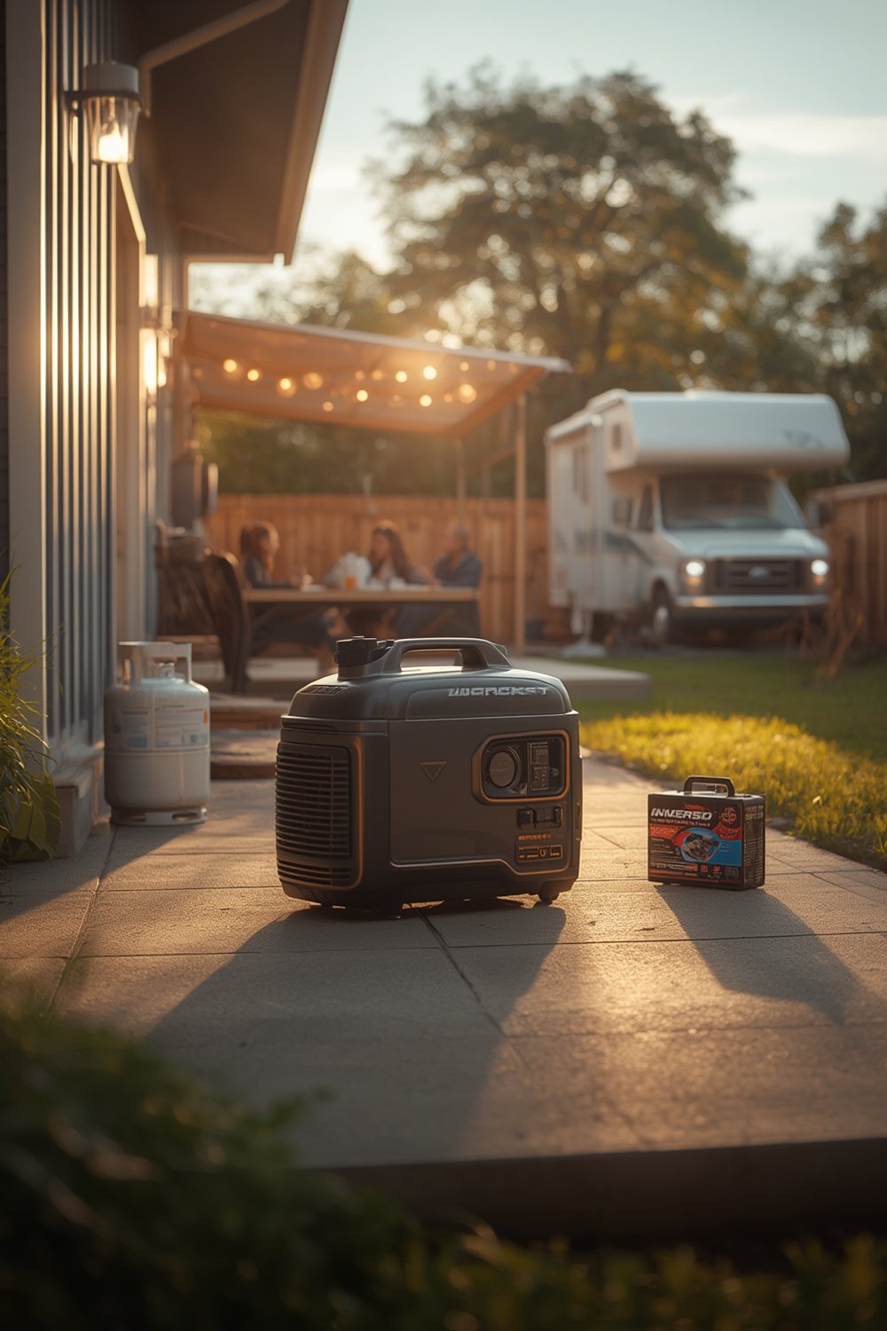 Inverter Generator: 7 Ultimate Secrets For Amazing Performance In 2026 1 inverter generator powering RV at campsite