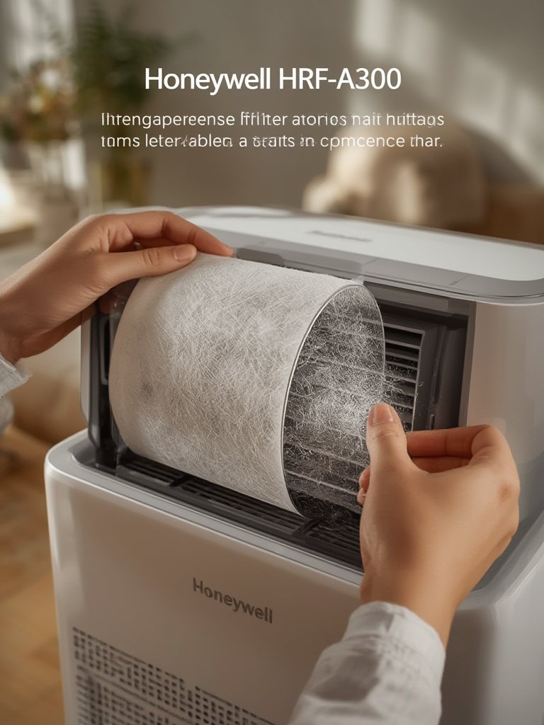 hepa prefilter being installed in Honeywell purifier