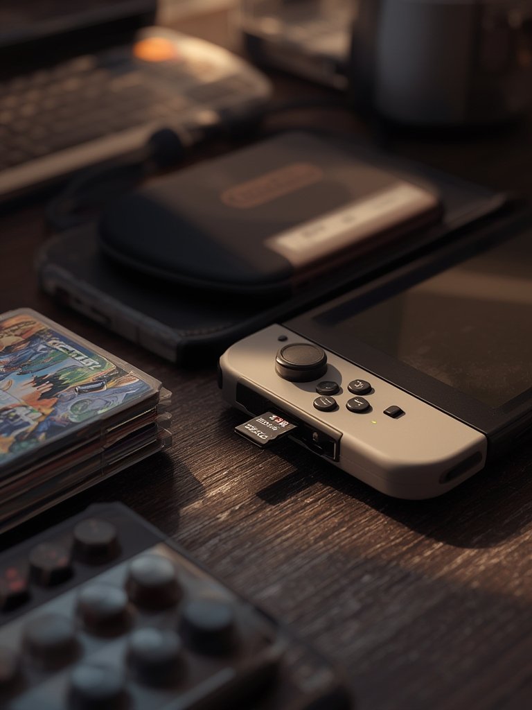 Nintendo Switch 2 console with Samsung microSD Express card