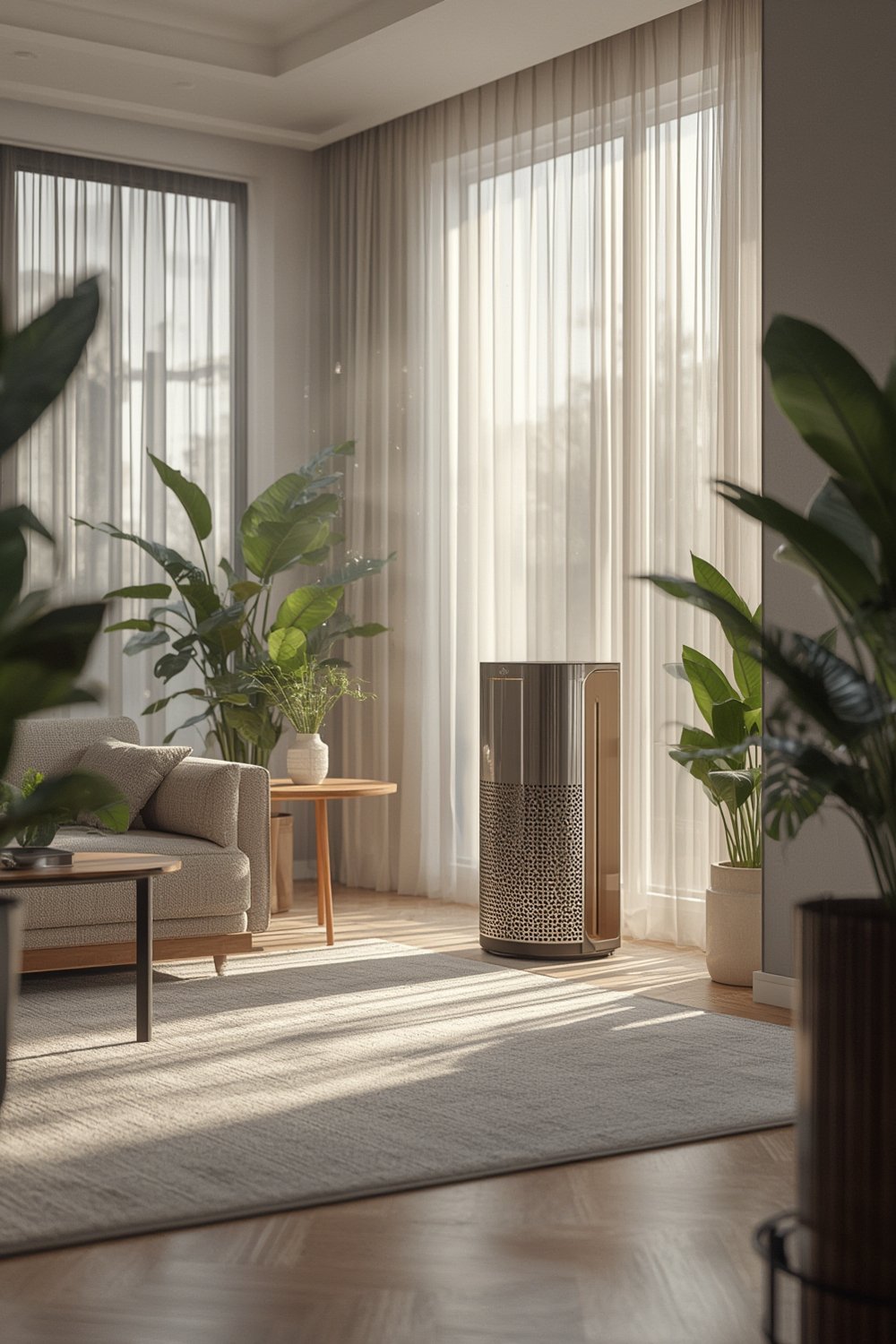 air purifier for large room with smart mode features