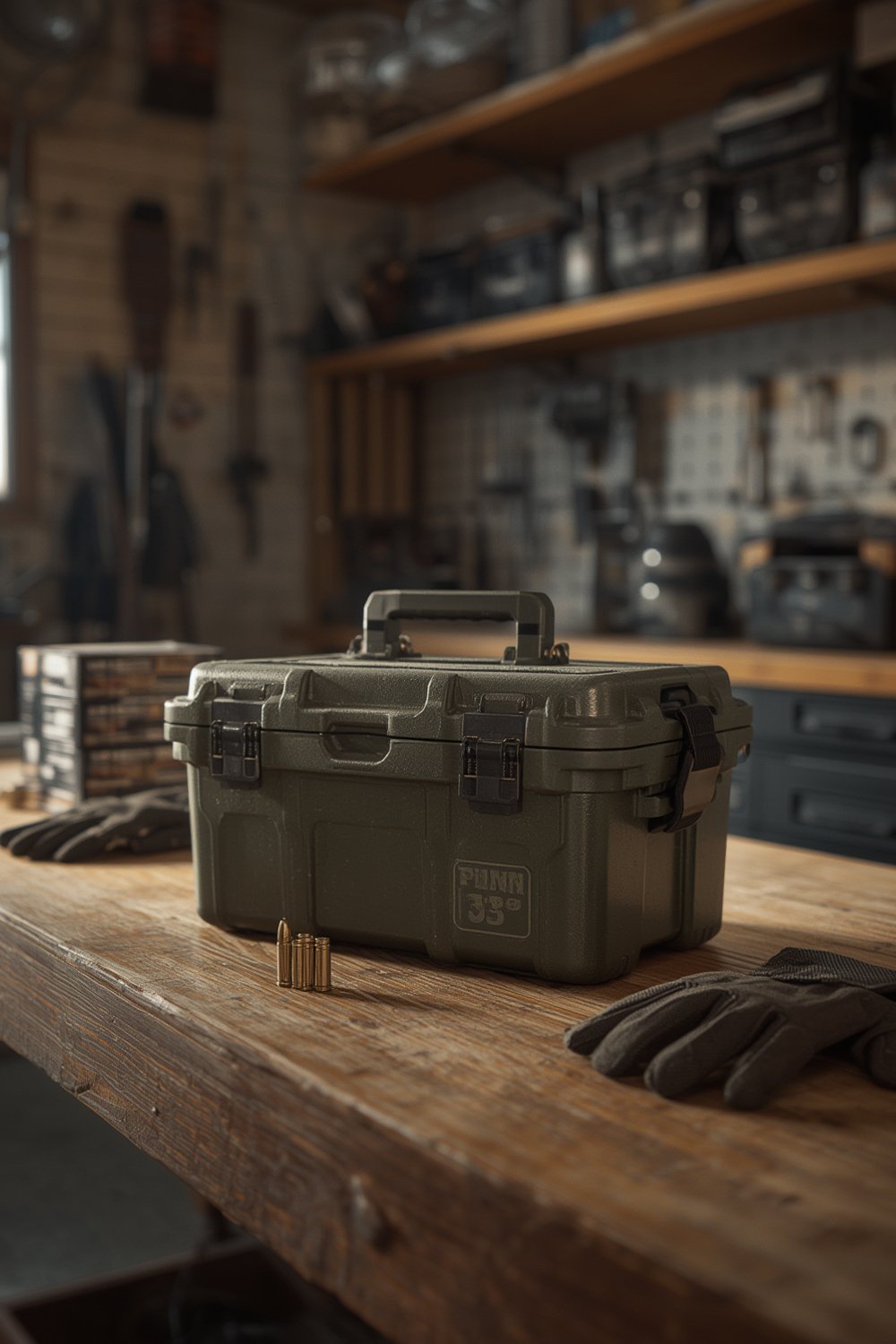 ammo box in use field ammo case