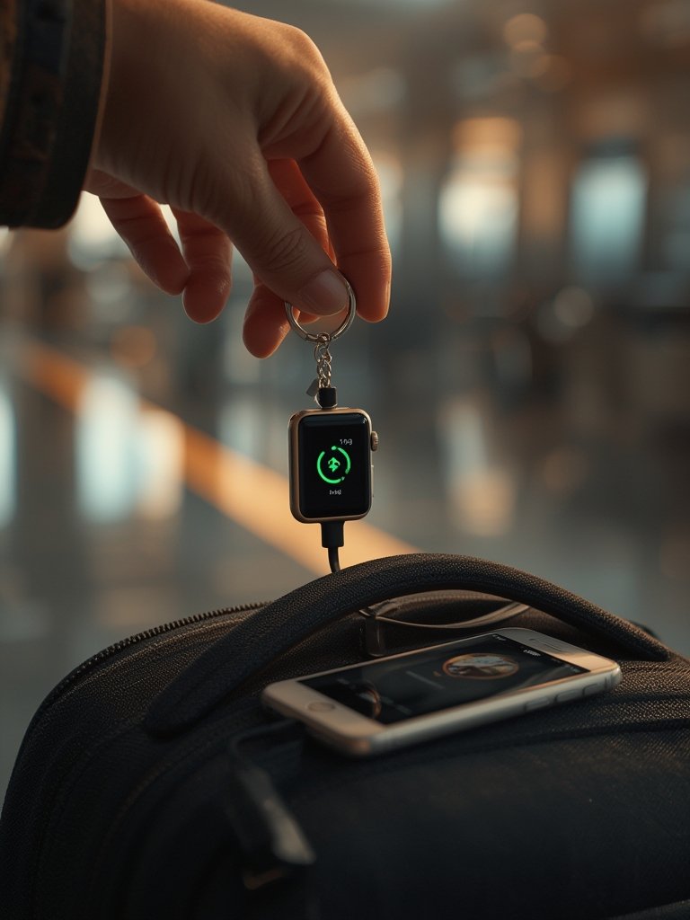 apple watch charger RORRY compact power bank on keychain