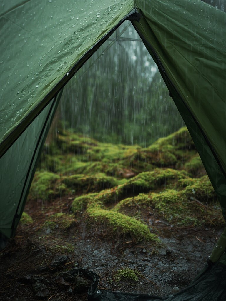 coleman tent with quick pitch setup in a backyard festival