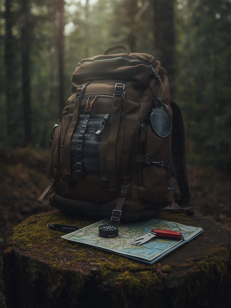 hiking compass with glow in the dark compass dial used in night navigation