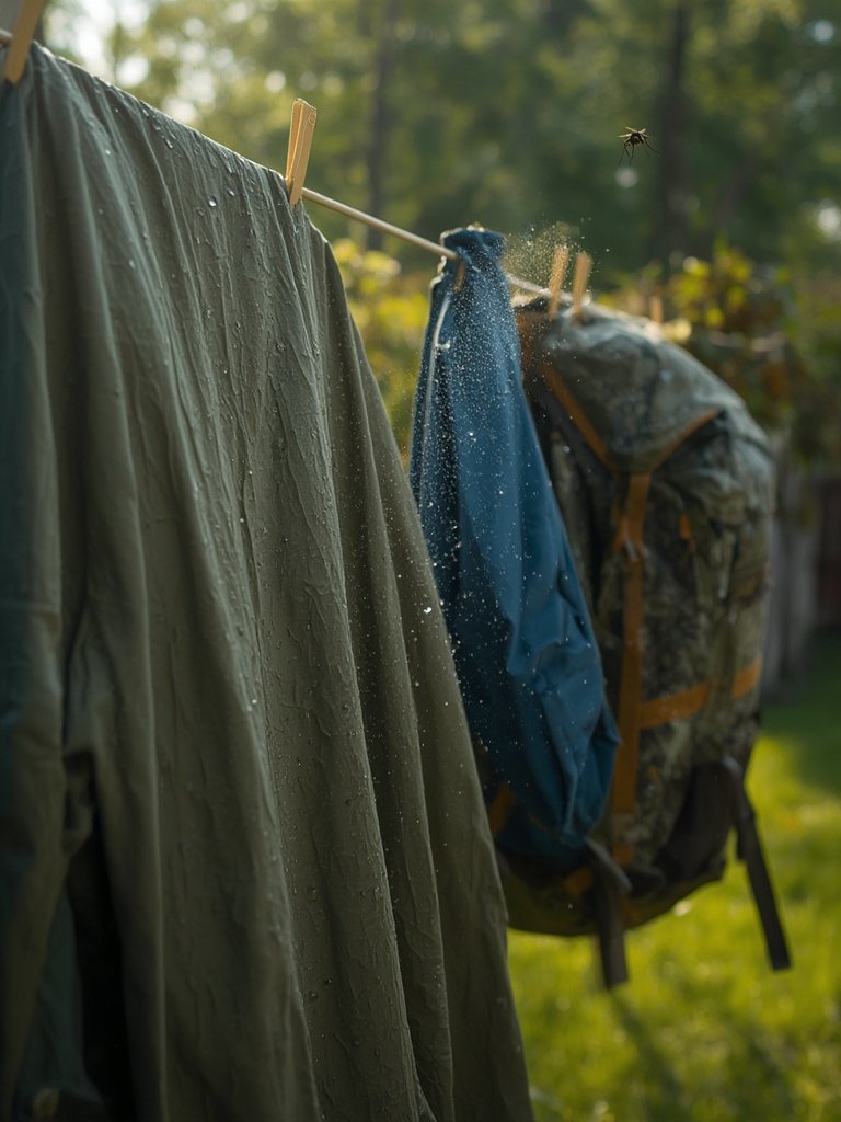 insect repellent gear spray in action