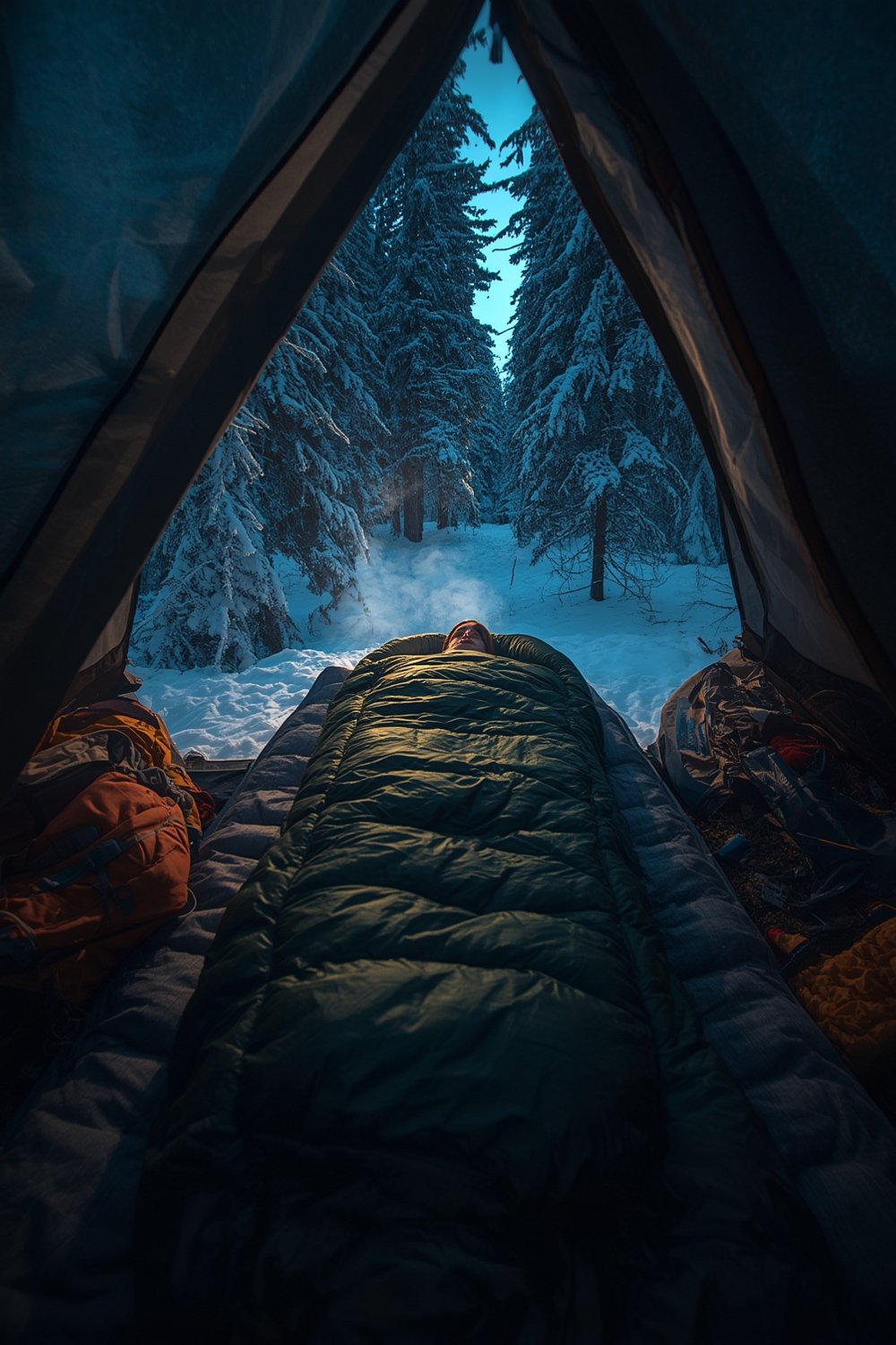Mummy Sleeping: 7 Ultimate Steps For Best Cold-Weather Camping In 2026 1 mummy sleeping in use - cold weather camping gear