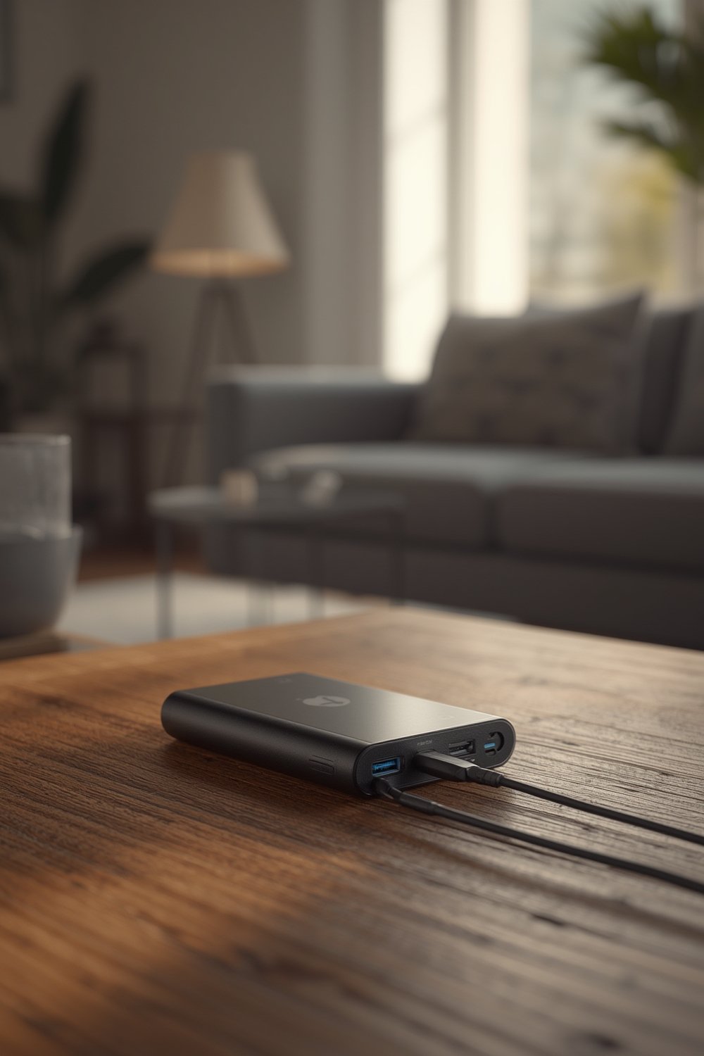 portable charger in travel setting