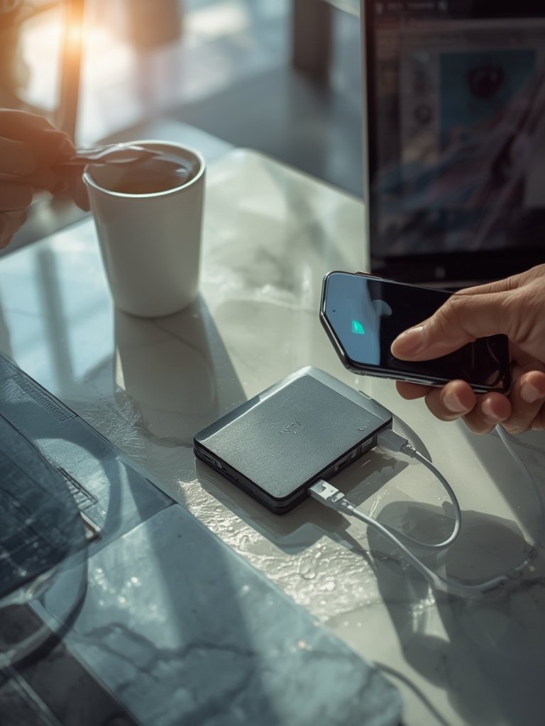 power bank being carried during airport security check