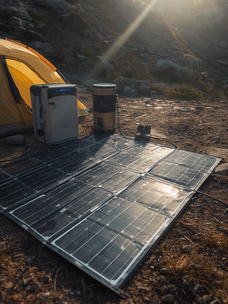 solar blanket draped on RV