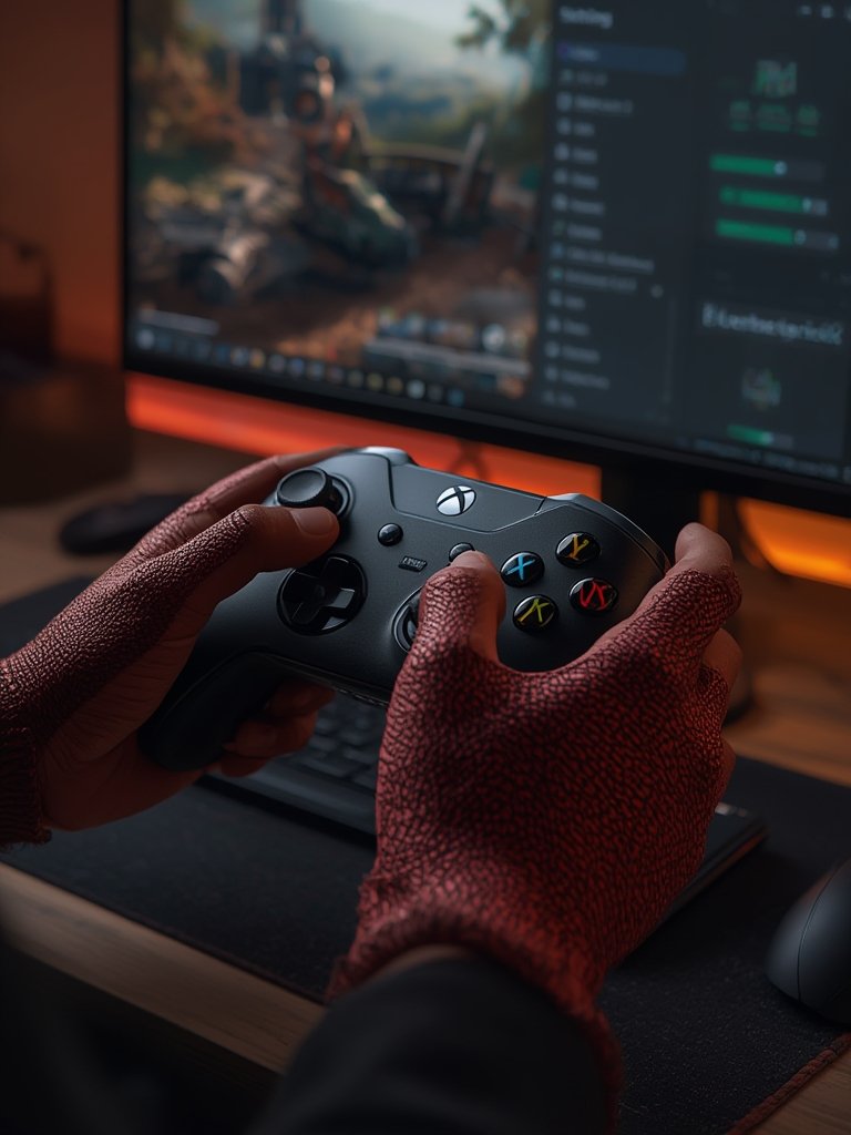 Xbox Controller wireless controller in use by gamer