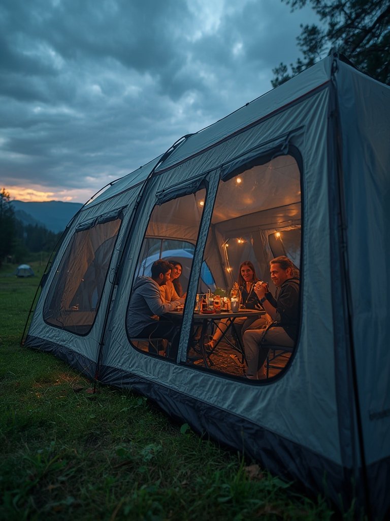 gazebo tent pop up canopy with mesh windows for camping